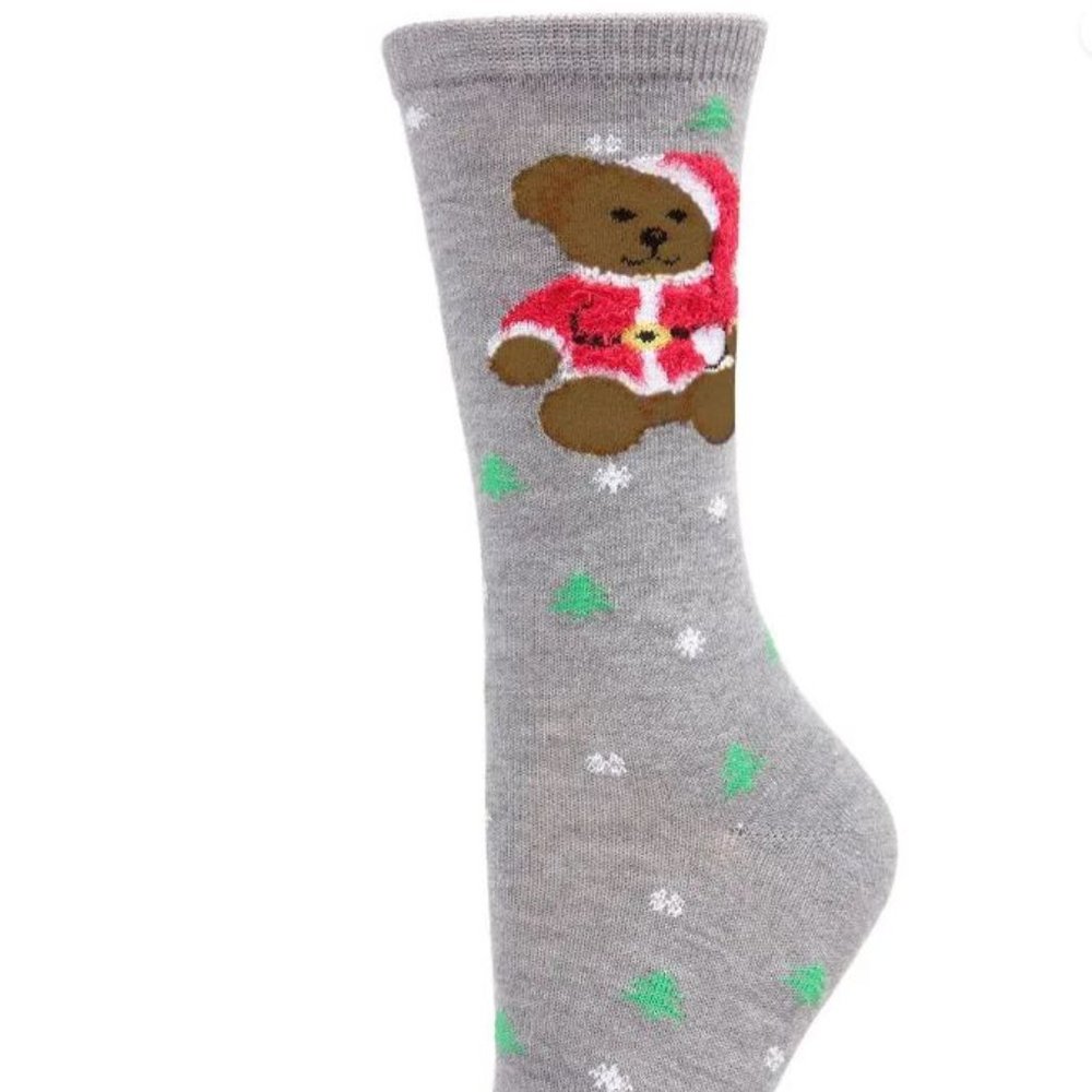 Teddy Santa Crew Sock